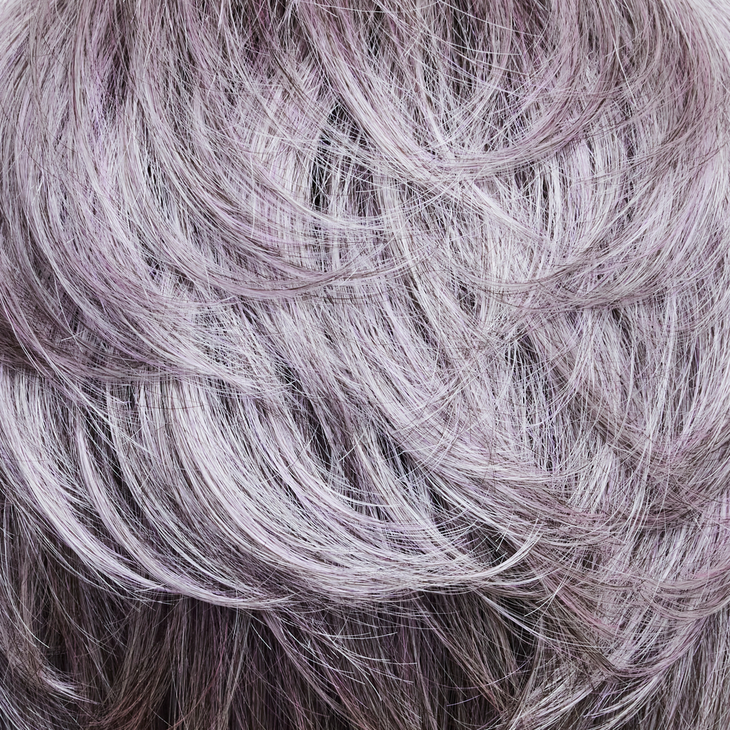 Lilac Silver-R - A hint of soft lilac tone that's added to the base transitional silver color (light to medium grey). The dark root tone creates a trendy, fun vibe.