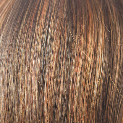 Dark Rust  -  A medium to light multi-tonal red with highlights and lowlights of rusty red shades and apricot bronze with tastefully placed slices of Tuscan terracotta.