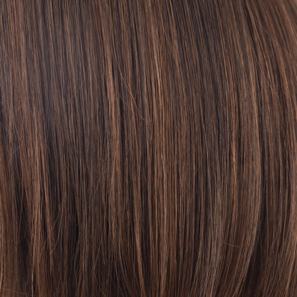 Ginger Brown  -  A fabulous mixture of our Cappucino color and a medium reddish brown. This stunning color fits any occasion and outfit!