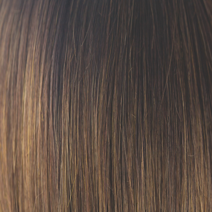 NM Marble Brown-R  -  The perfect mixture of a warm dark brown and medium golden blond. Warm, dark brown roots added for a natural shadowed effect create a warm, but defining look.