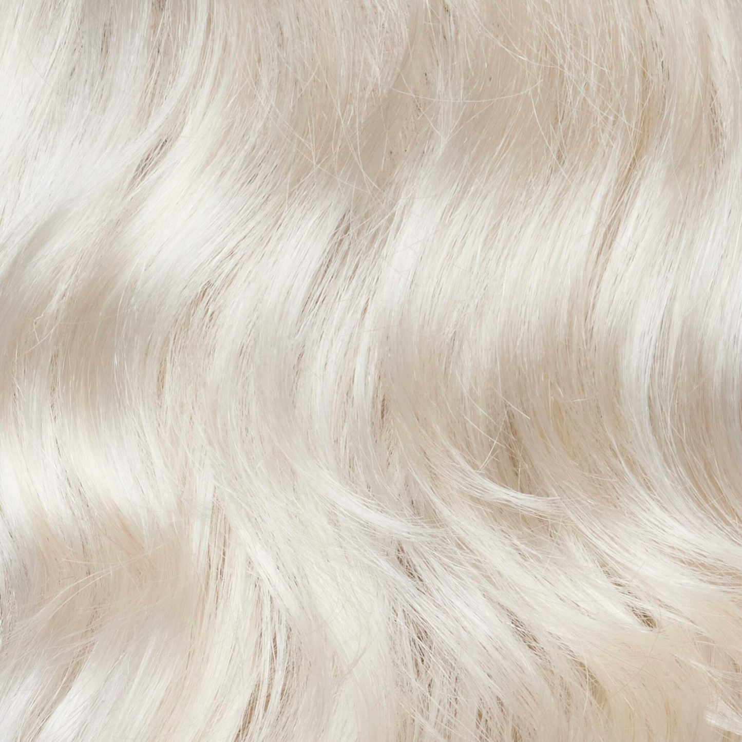 Satin Pearl  -  Tone with a very light blond shade, expertly woven with cream, ice blond, and pearlescent highlights.