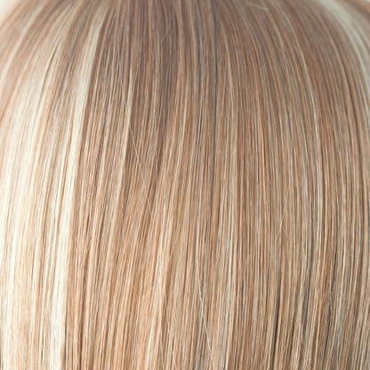 Strawberry Swirl  -  A combination of white blond highlights and rose gold. It is one of our lightest tones which has the prettiest of pinkish hues and a mix of our finest blond shades.